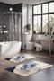 Mijölnir CT-5022 Juego de Alfombrillas de Baño 2 Piezas Poliéster 600 gr/m² Antideslizante Antibacteriano Lavable a Máquina 40x60 cm 60x100 cm